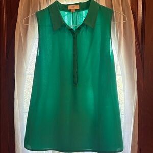 LOFT Vibrant Green Sleeveless Top